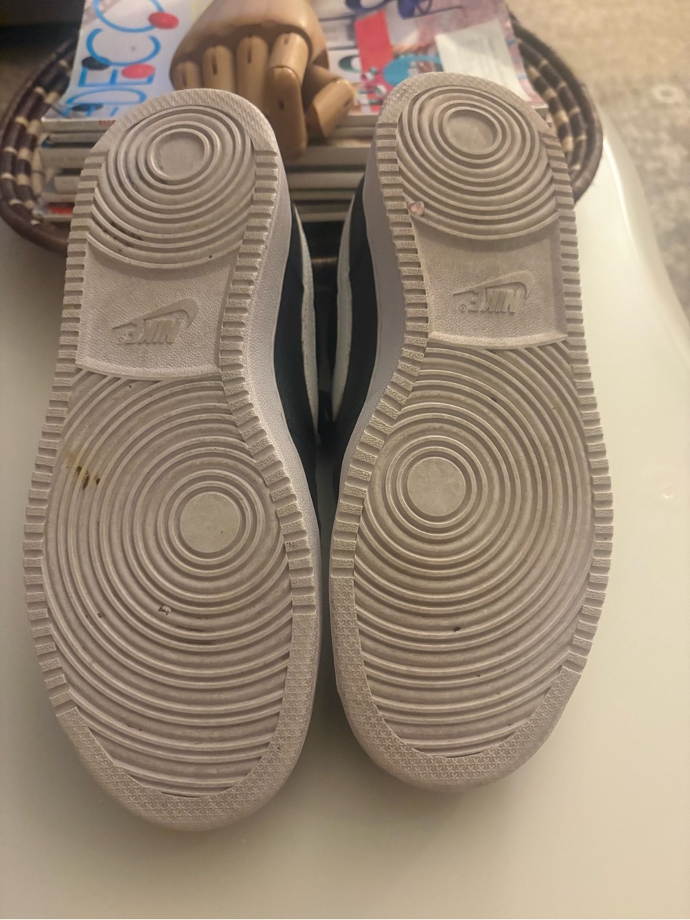 Nike Court Vision Women’s Black and White Sneakers - Picture 6 of 8